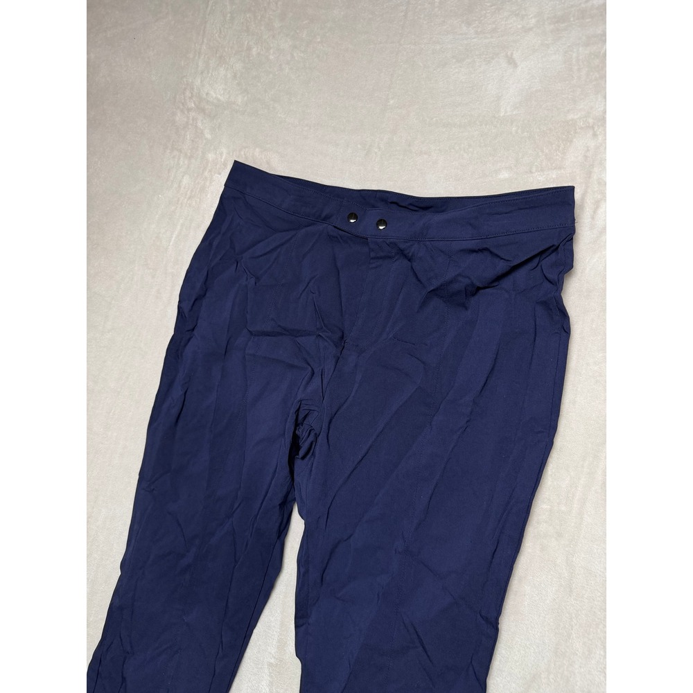 SIONI ESSENTIALS Women Navy Blue Wide Leg Pants Stretch Comfort‎ XL
